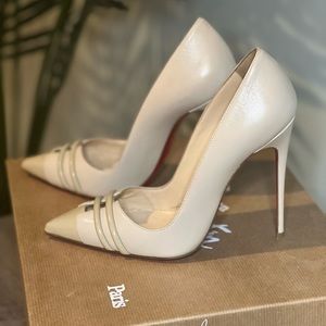 Nude Leather Christian Loubiton So Kate 5 1/2
